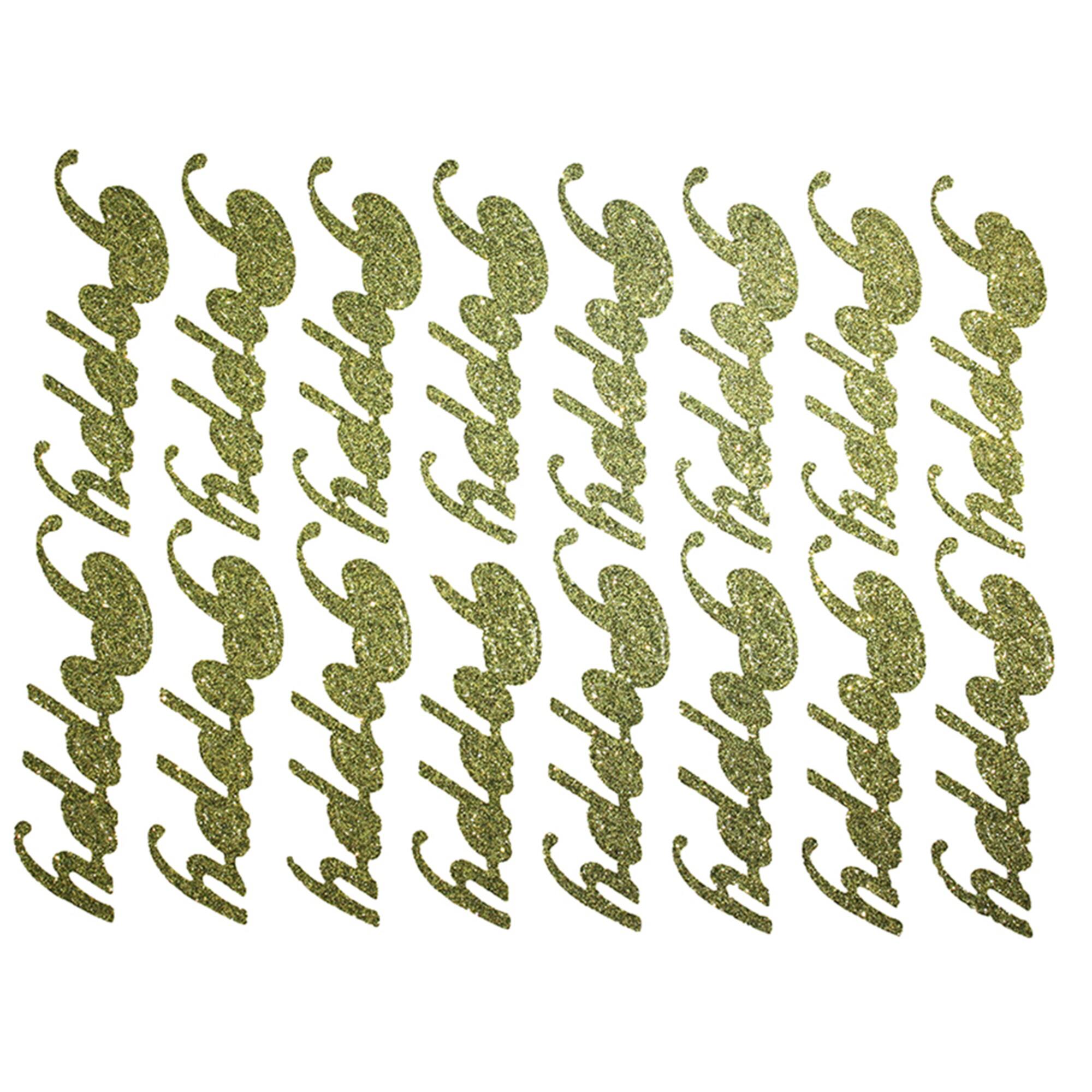 JAM Paper Poppy Gold Script Flower Adhesive